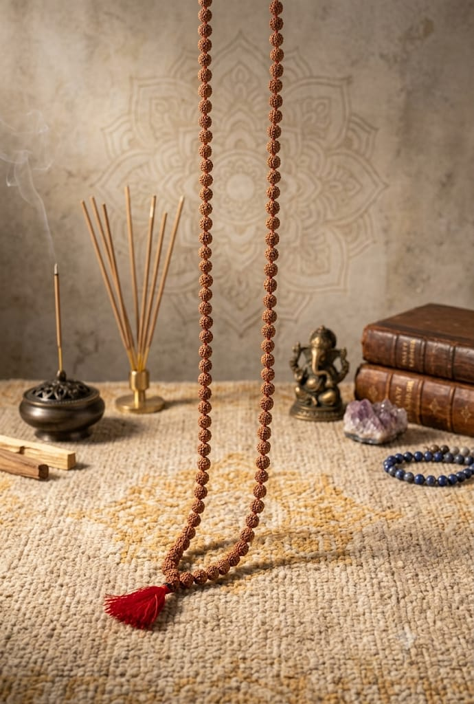3398958c-28bd-4766-9fe1-6317c41afb4e 5 Face Natural Rudraksha Mala - Image 1