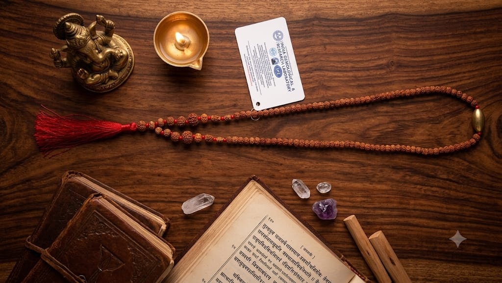 844a0016-e16e-4241-a79a-9a585cc03a8a 1 -14 Face Ganesh - Gaurishankar (Rudraksha Mala) - Image 1